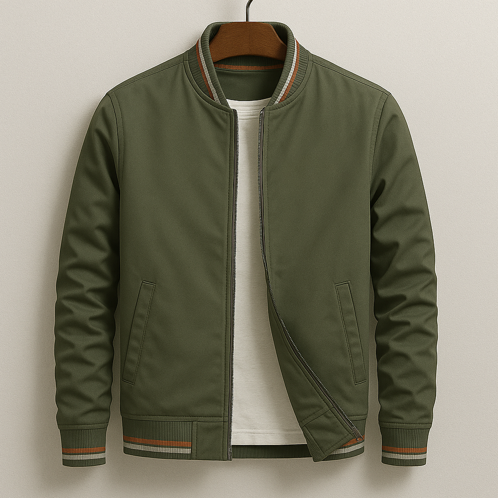 Wilson™ | Elegant Striped Bomber Jacket