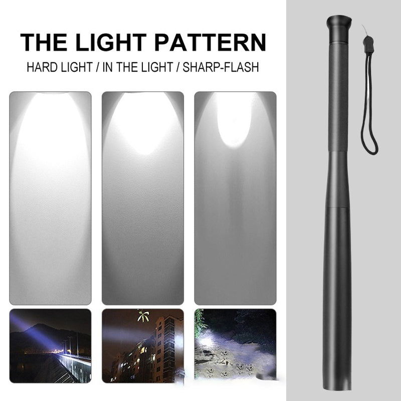 Azura | Baseball Bat Shaped LED Flashlight | Aluminum Alloy, 3 Lighting Modes | Emergency & Utility Use