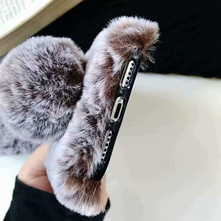 Azura | Grey Fox Hair Fur Ball Grid Design Iphone Cases
