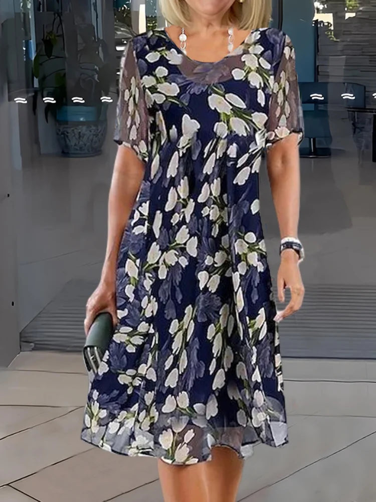 Stylish Summer Breeze Floral Dress
