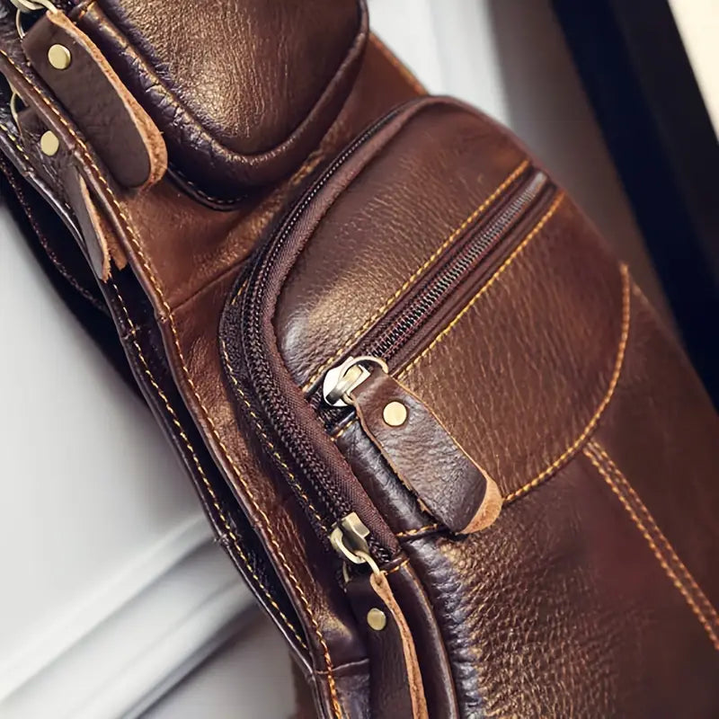 Adjustable Vintage Leather Sling Bag | TUCSON