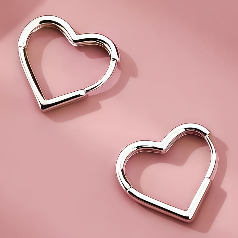 Golden Heart Stainless Steel Earrings