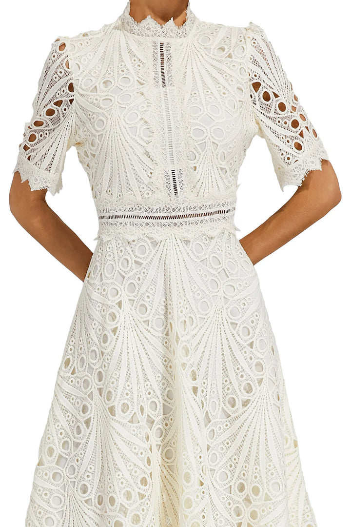 Hallie | Lace Midi Dress