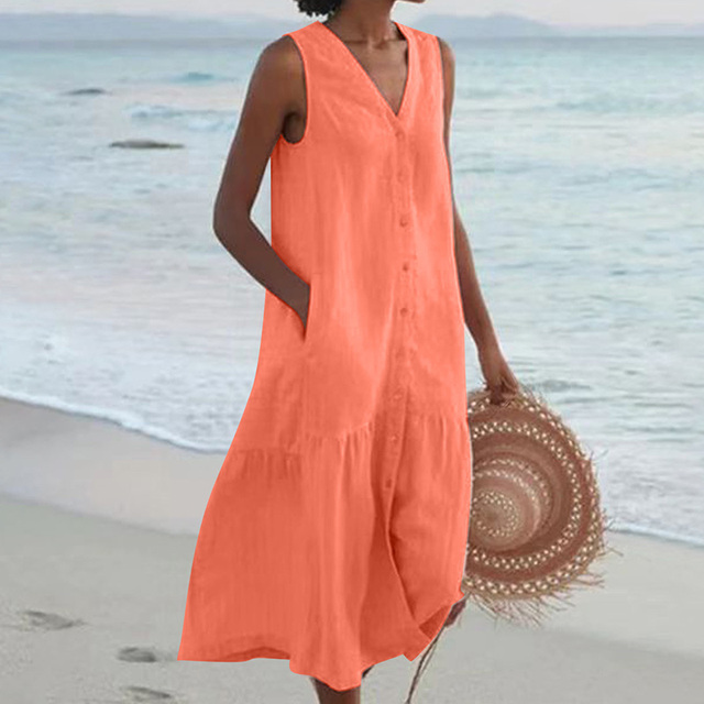 Celi - Stylish Tummy Covering Summer Dress