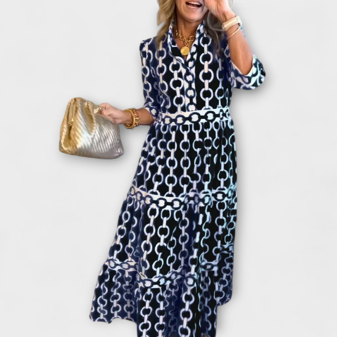 Sheena™ Chain Print Midi Dress