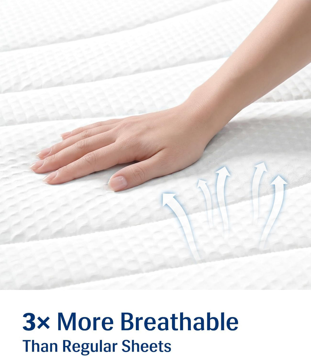 Cooling Mattress Pad King, Upgraded 3.0 + PCM Cooling Washable Mattress Protector for Hot Sleepers, White | Azura