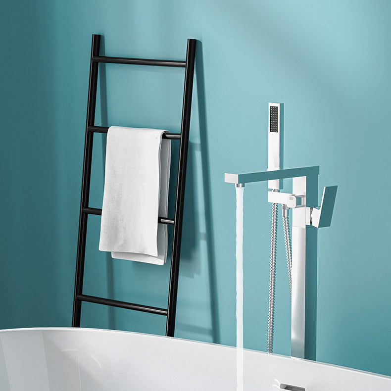 Azura | Modern Freestanding Bathtub Faucet Copper Floor Mounted Freestanding Bathtub Faucet