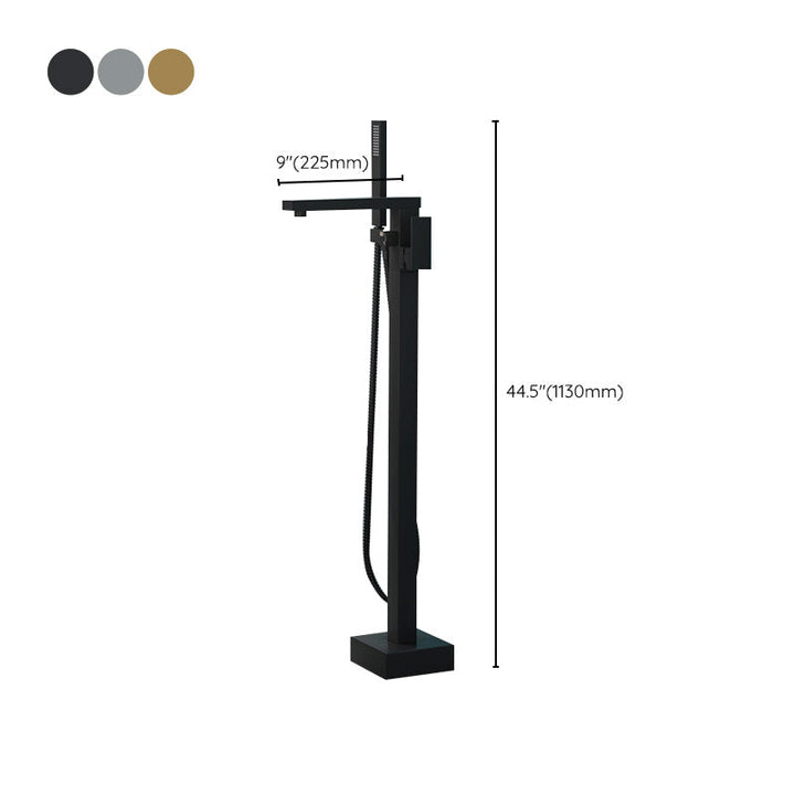 Azura | Modern Freestanding Bathtub Faucet Copper Floor Mounted Freestanding Bathtub Faucet