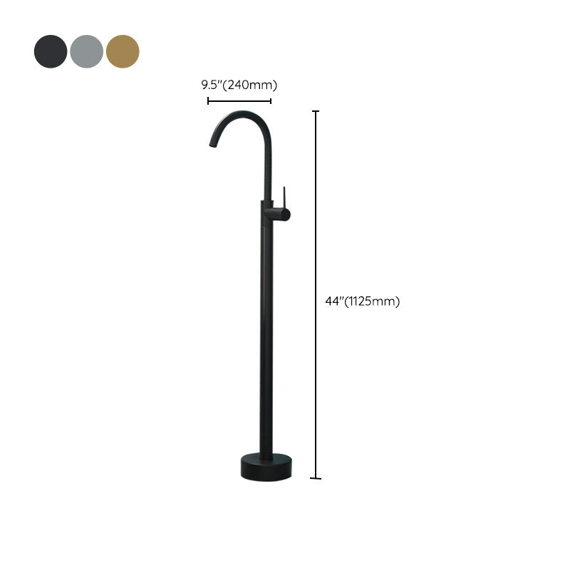 Azura | Modern Freestanding Bathtub Faucet Copper Floor Mounted Freestanding Bathtub Faucet