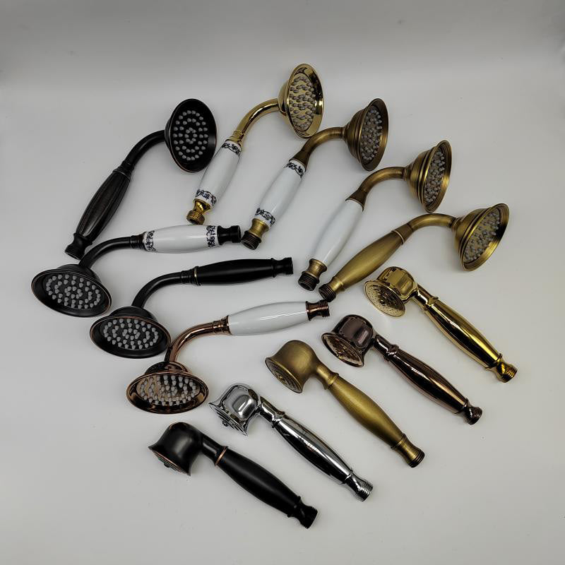 Azura | Traditional Handheld Shower Head with Hose Polished Brass Wall Mounted Shower Head