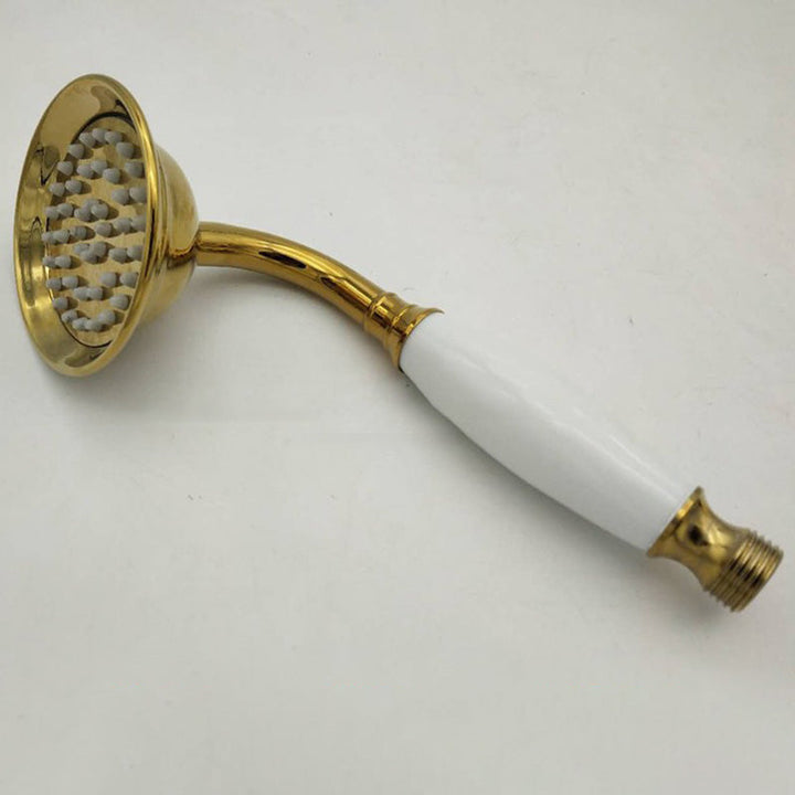 Azura | Traditional Handheld Shower Head with Hose Polished Brass Wall Mounted Shower Head