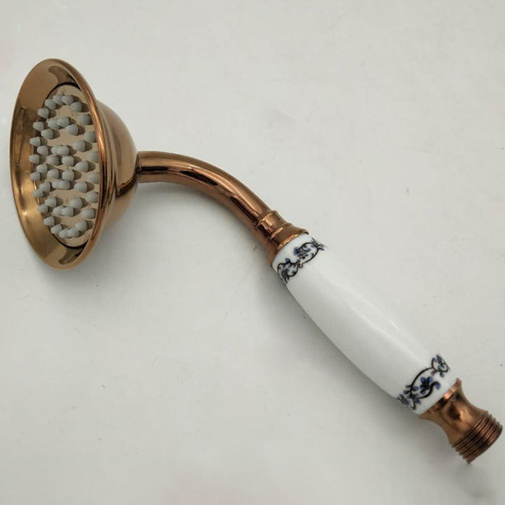 Azura | Traditional Handheld Shower Head with Hose Polished Brass Wall Mounted Shower Head
