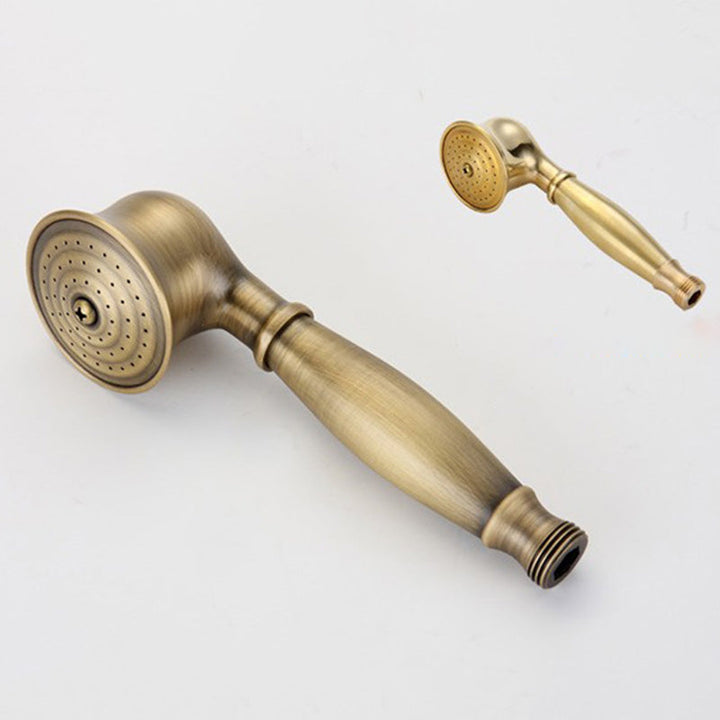 Azura | Traditional Handheld Shower Head with Hose Polished Brass Wall Mounted Shower Head
