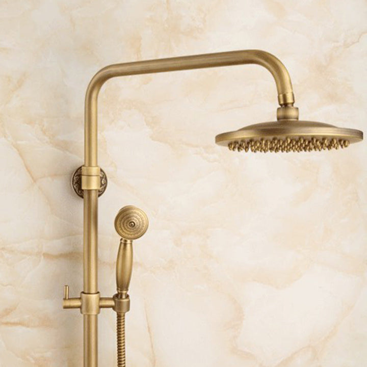 Azura | Traditional Handheld Shower Head with Hose Polished Brass Wall Mounted Shower Head