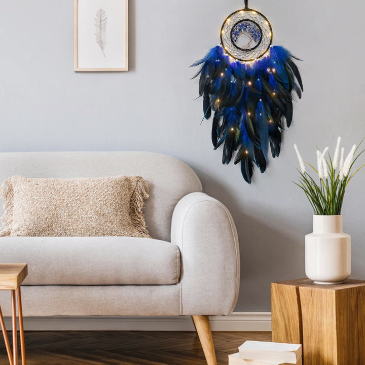 BowLift | Crystal Tree of Life Feather Glow Dreamcatcher