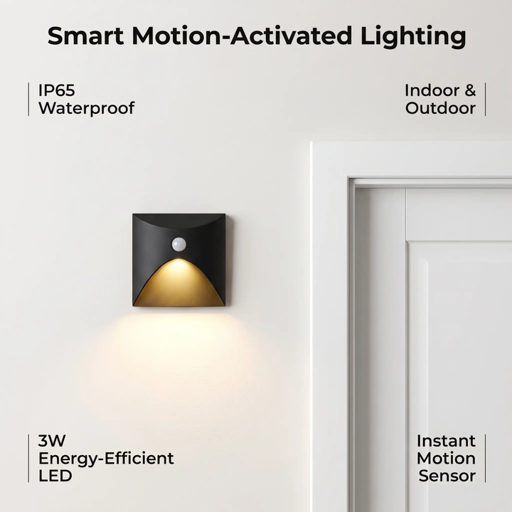 BowLift | LuminiPath - Waterproof IP65 Wall Light - Indoor and Outdoor Wall Light - Motion Sensor Wall Light LED