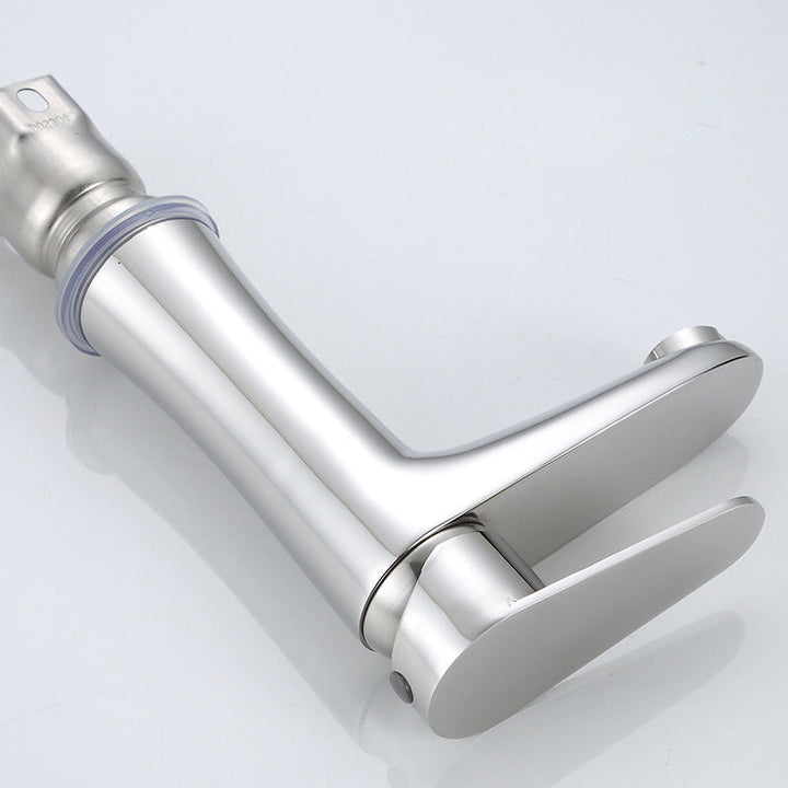 Azura | Modern Basin Tap Monochrome Center Mount Low Arc Faucet for Bathroom