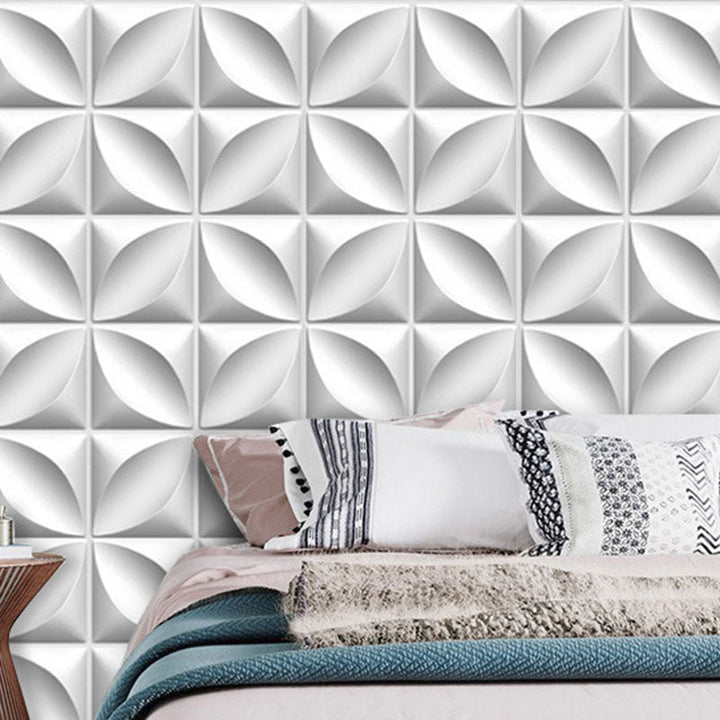 Azura | Square Interior Wall Cladding Peel and Stick Texture Effect Wall Cladding