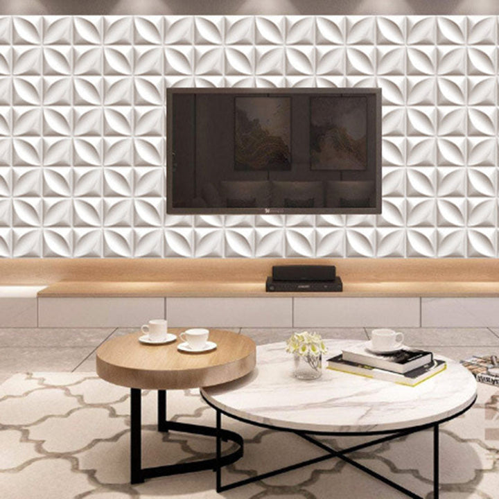 Azura | Square Interior Wall Cladding Peel and Stick Texture Effect Wall Cladding