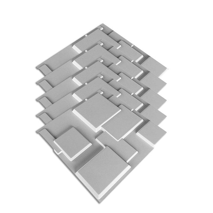 Azura | Square Interior Wall Cladding Peel and Stick Texture Effect Wall Cladding