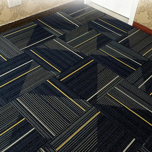 Azura | Dark Color Level Loop Carpet Tile Non-Slip Self-Adhesive Indoor Office Carpet Tiles