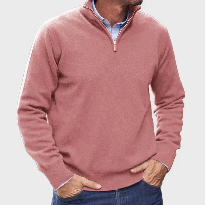 Mitch - Long Sleeve Zip-Up Sweater