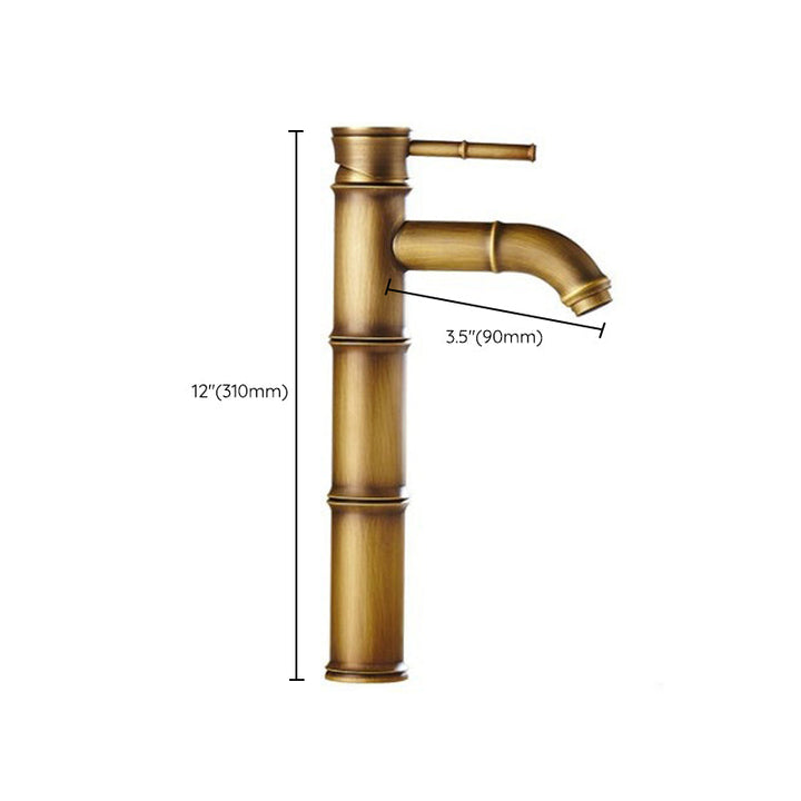 Azura | Farmhouse Brass Bathroom Faucet With Lever Handle Single Hole Sink Faucet