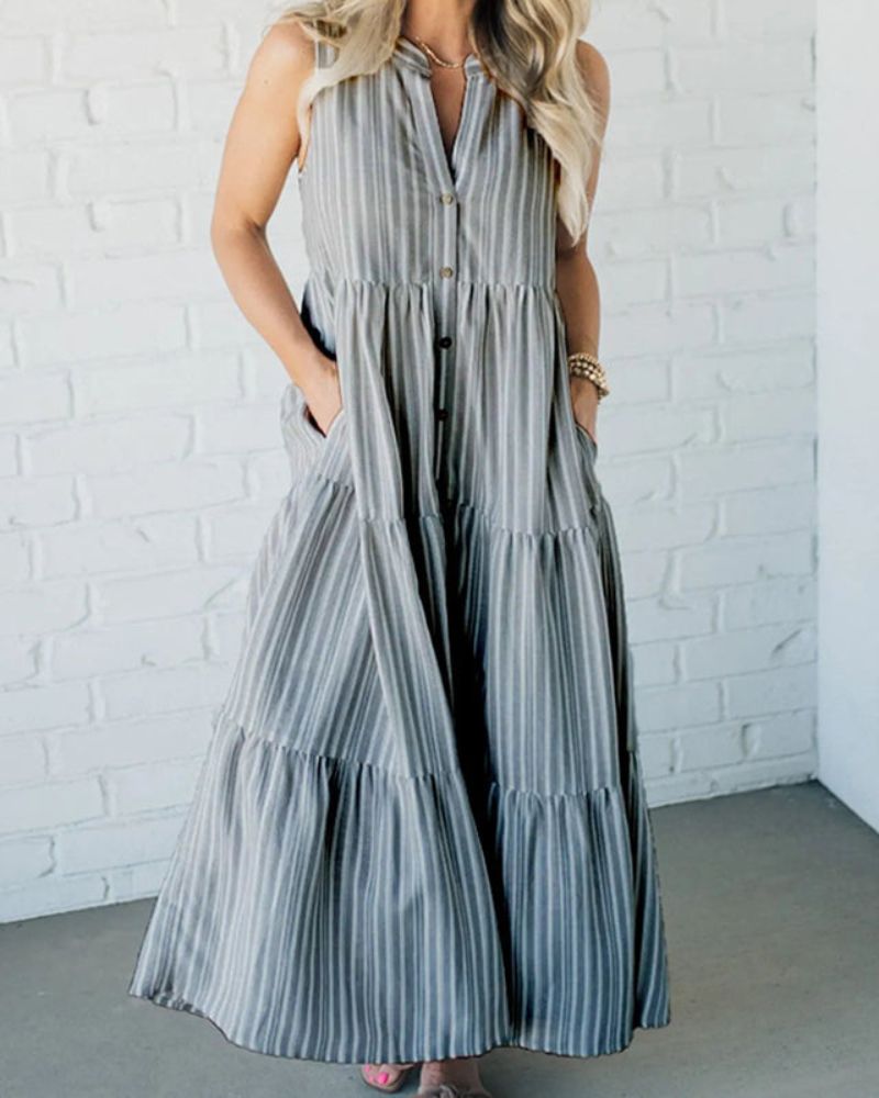 CARLIN - Sleeveless striped dresses