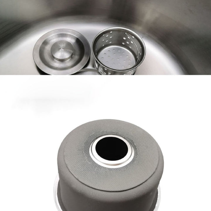 Azura | Round Stainless Steel Sink Built-in Sink with Basket Strainer