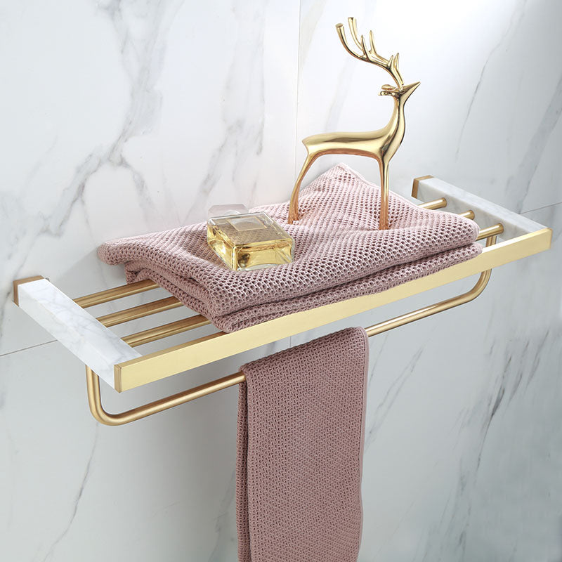 Azura | Polished Brass Bathroom Accessory Set Marble Bathroom Hardware