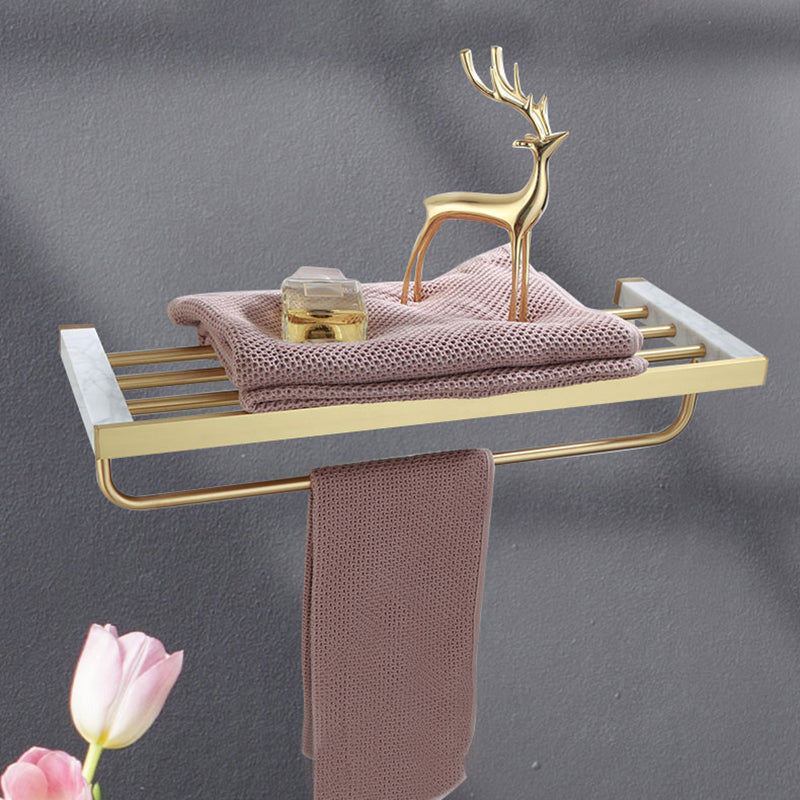 Azura | Polished Brass Bathroom Accessory Set Marble Bathroom Hardware