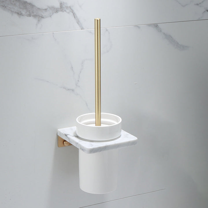 Azura | Polished Brass Bathroom Accessory Set Marble Bathroom Hardware