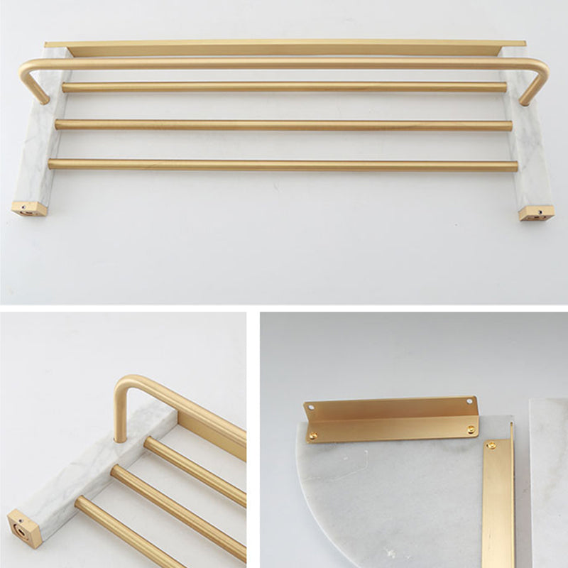 Azura | Polished Brass Bathroom Accessory Set Marble Bathroom Hardware