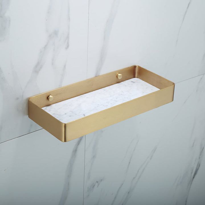 Azura | Polished Brass Bathroom Accessory Set Marble Bathroom Hardware