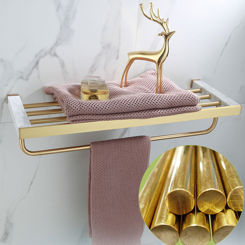 Azura | Polished Brass Bathroom Accessory Set Marble Bathroom Hardware