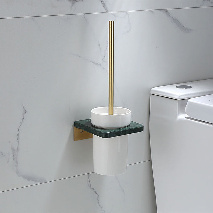 Azura | Polished Brass Bathroom Accessory Set Marble Bathroom Hardware