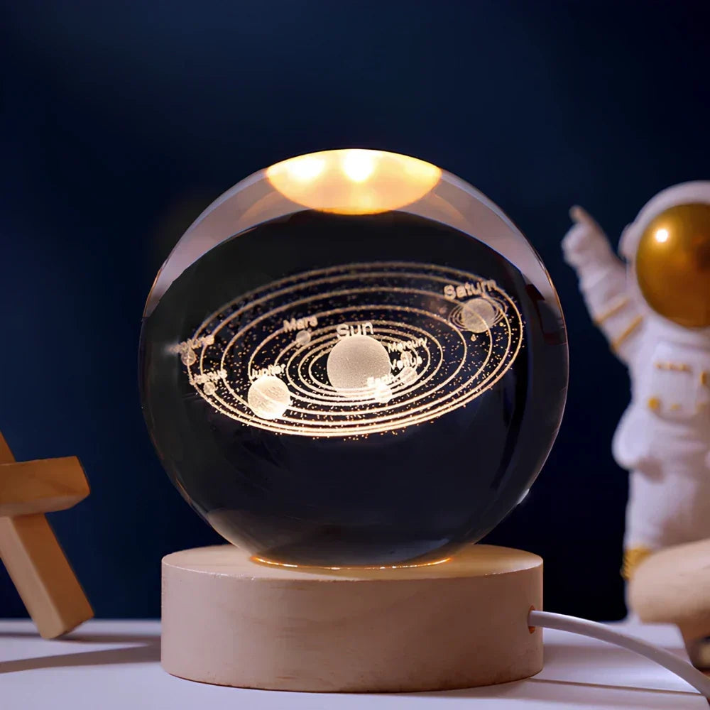BowLift | LED Night Light with 3D Crystal Sphere