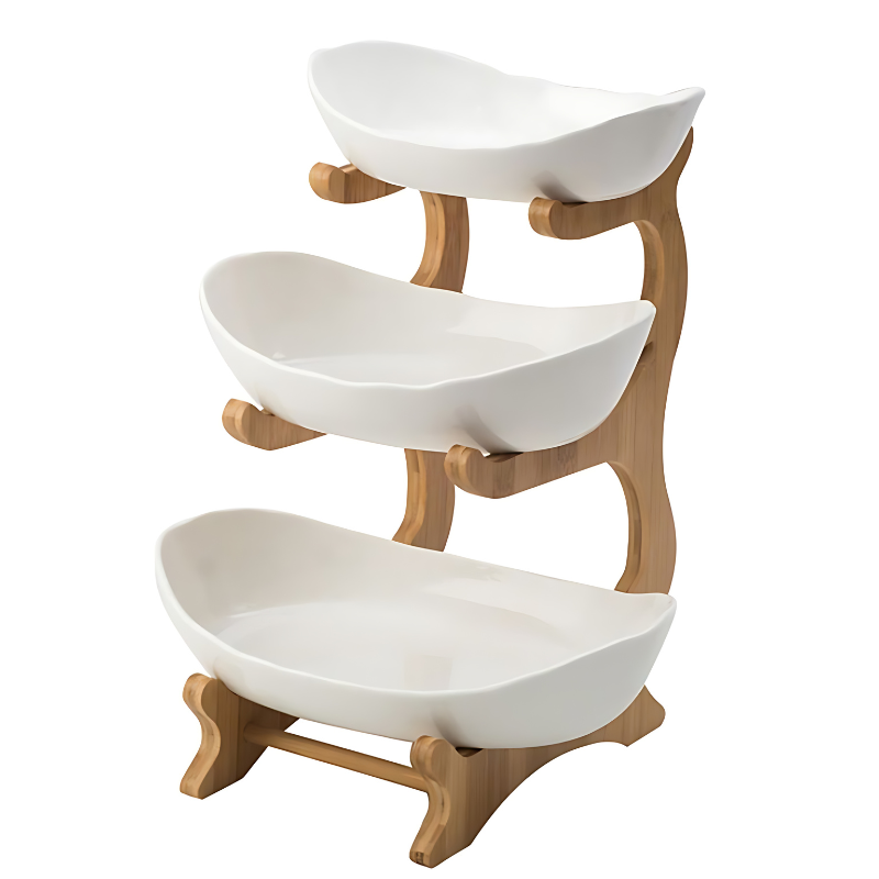 BowLift | FruitTriad | Three-tier fruit bowl made of plastic