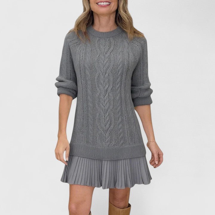 AMARA – CABLE KNIT SWEATER DRESS