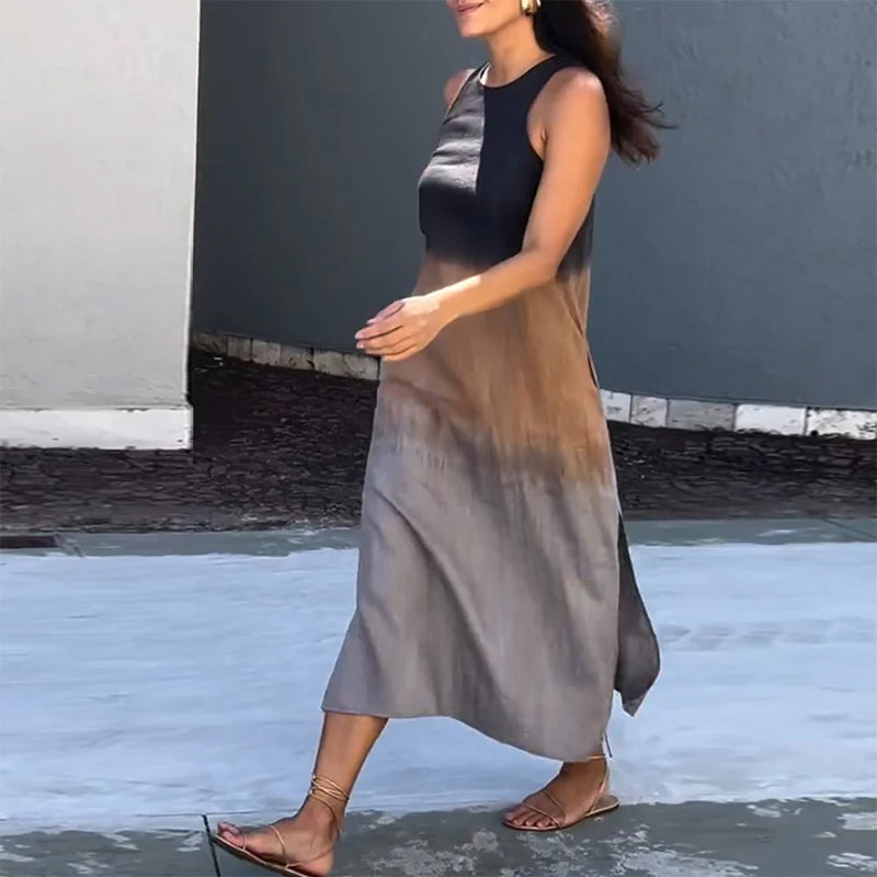 Melanie | Ombre Linen Sleeveless Dress