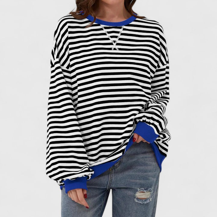 JULIA - RELAXED STRIPE SWEATSHIRT