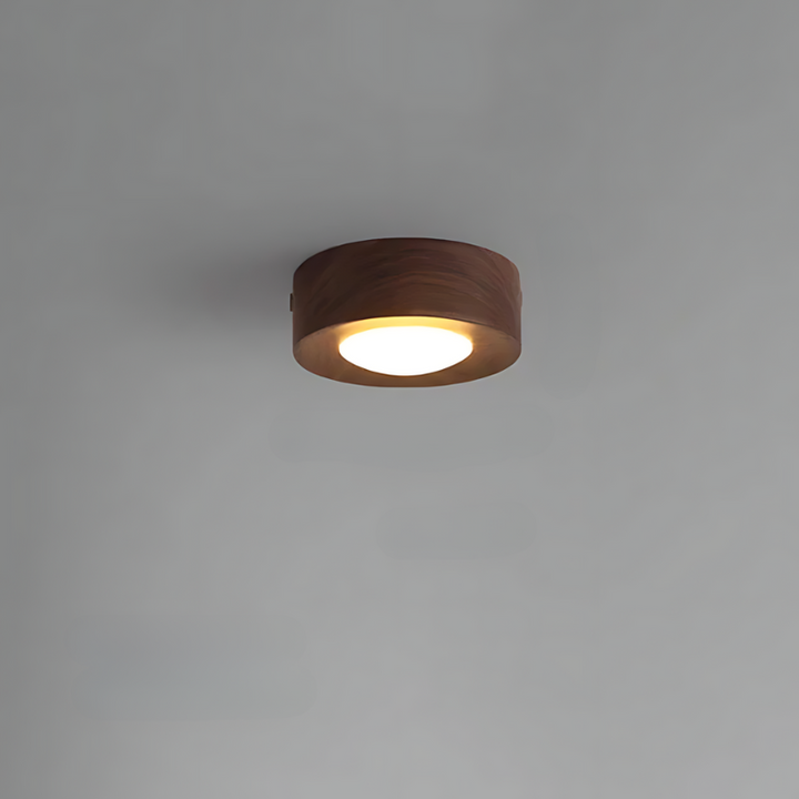 BowLift | Walnut ceiling lamp with LED spotlight
