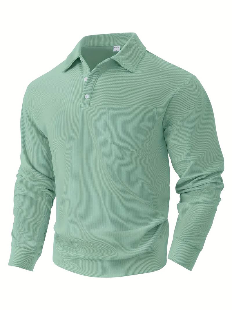 Hawkins - Long Sleeve Turn-Collar Corduroy Shirt