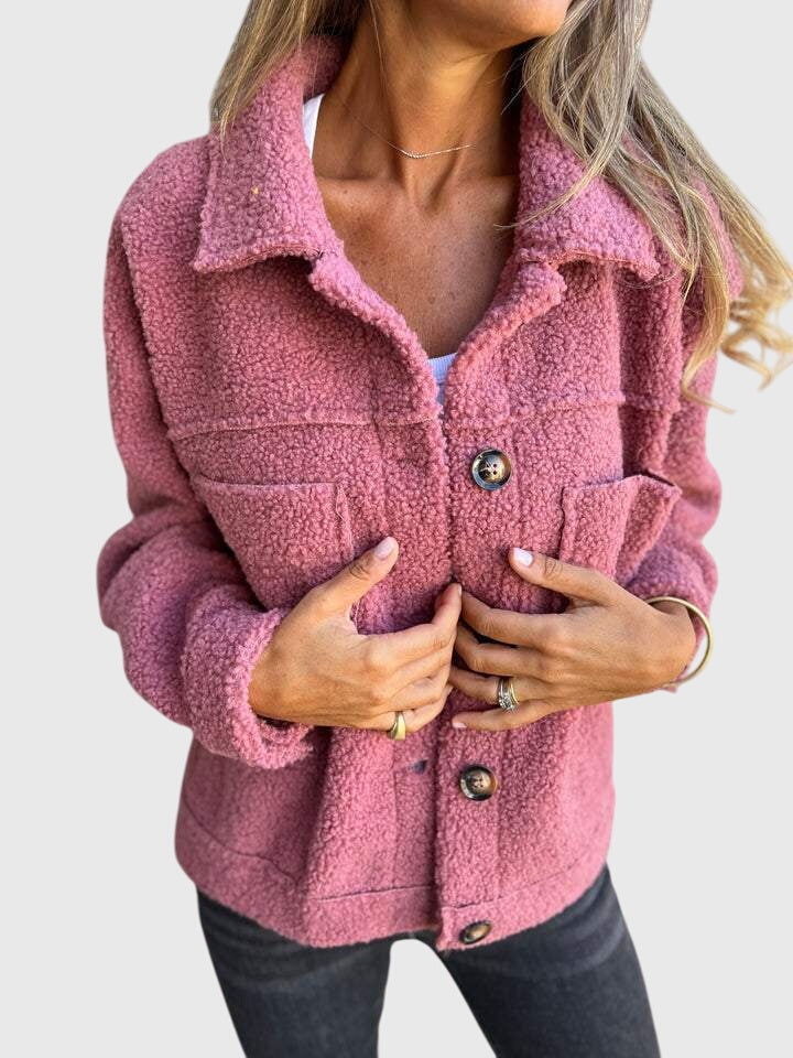 LIA – COZY BUTTON-UP TEDDY JACKET