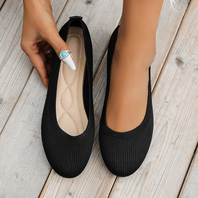 GRACE – COMFY KNIT BALLET FLATS