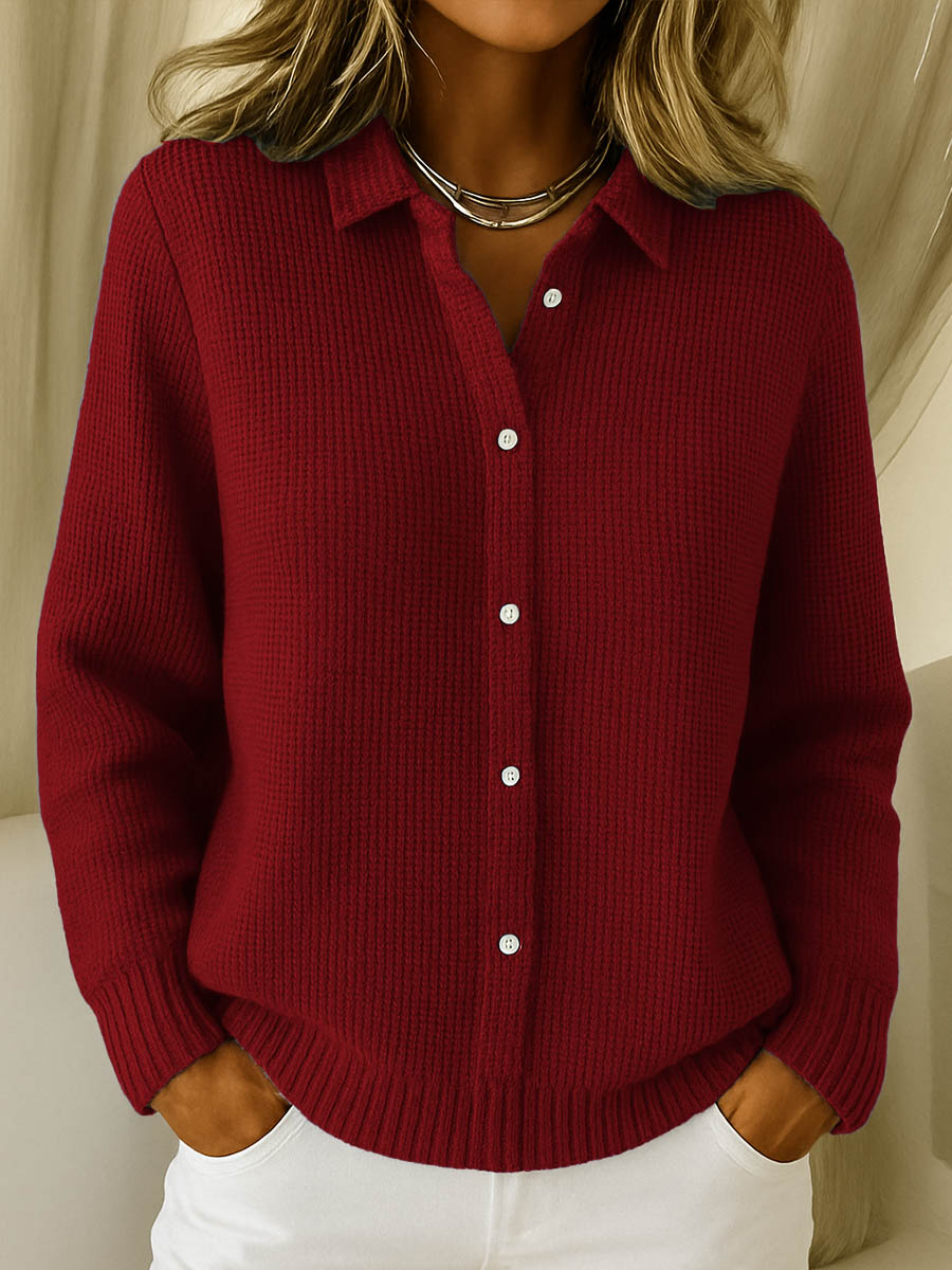 SOPHIA - COZY ELEGANCE BUTTON-UP SWEATER