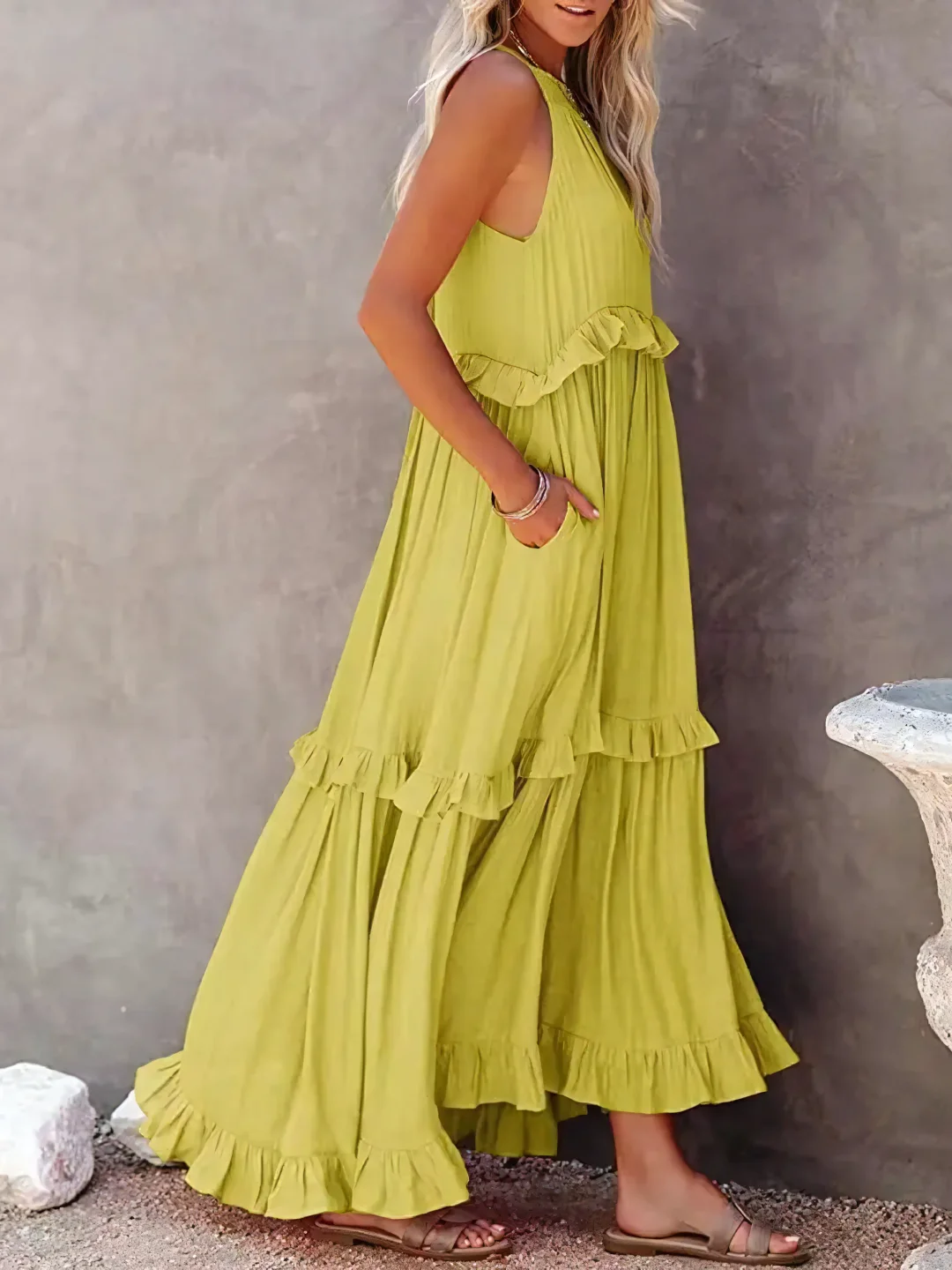 Mabel | Ruffle Breeze Maxi Dress