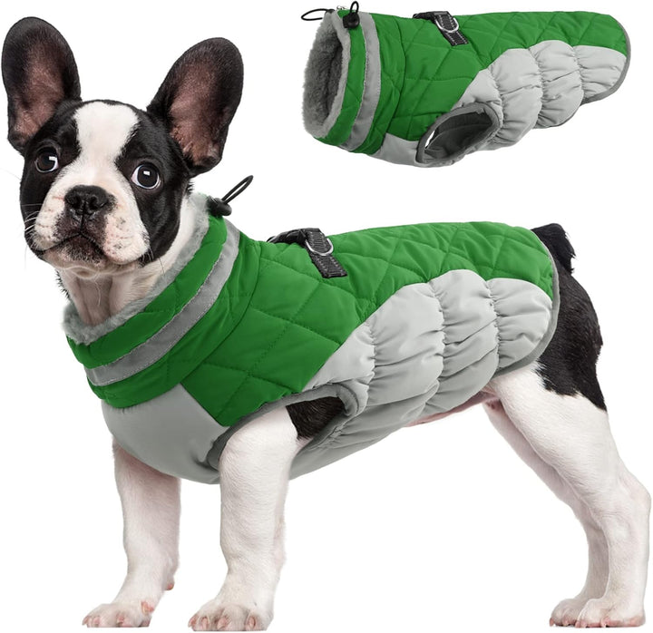 Azura | SafeWalk Winter Harness Jacket – Waterproof dog jacket with reflection and fleece lining