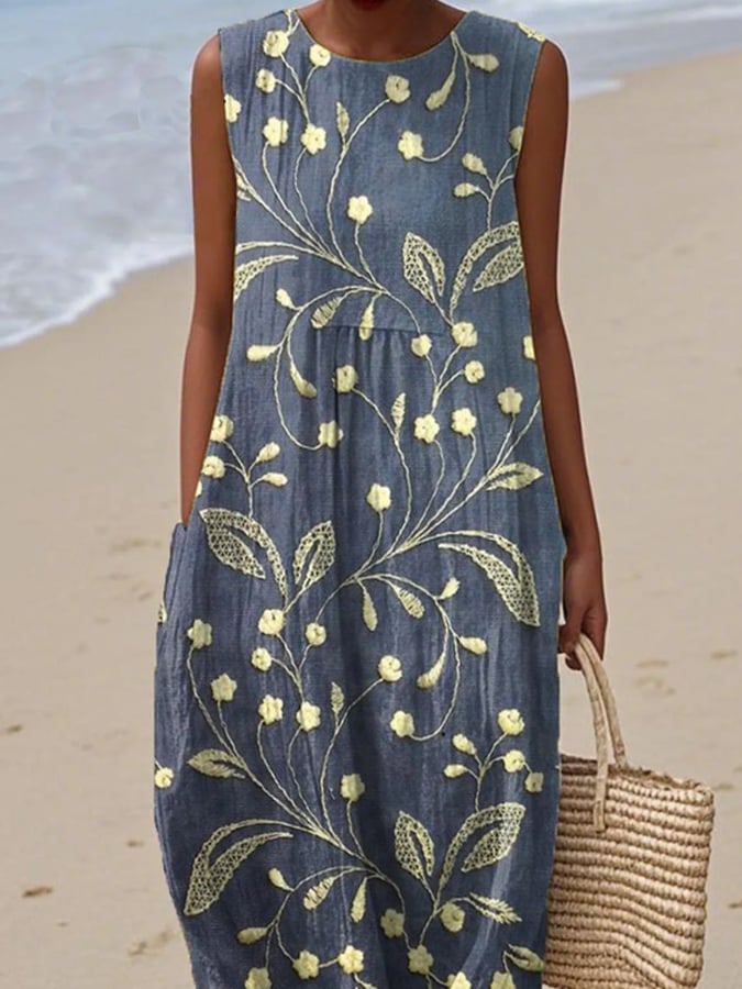 Blanca™ – Breathable Sleeveless Floral Dress