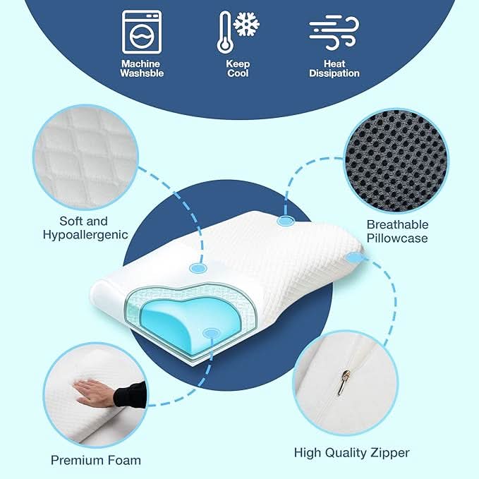 BowLift | snoring pillow - Ergonomic & comfortable for a restful night